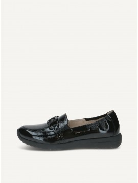 Caprice 9-24708-42 – Mocassins compensés femme noirs vernis
