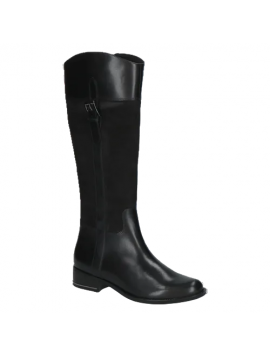Caprice 9-25519-47 – Bottes femme noires bi-matière