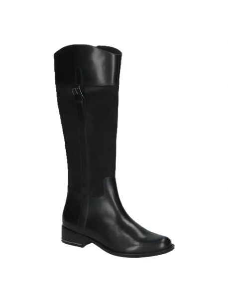 Caprice 9-25519-47 – Bottes femme noires bi-matière