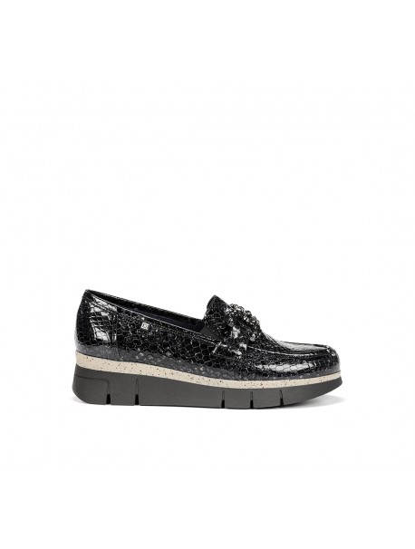 Dorking India – Mocassins femme marron vernis