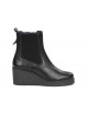 Dorking Lalie – Bottines Chelsea femme noires compensées