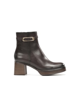 Dorking Cristel – Bottines femme marron à boucle