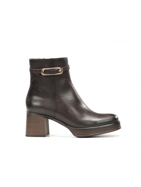 Dorking Cristel – Bottines femme marron à boucle