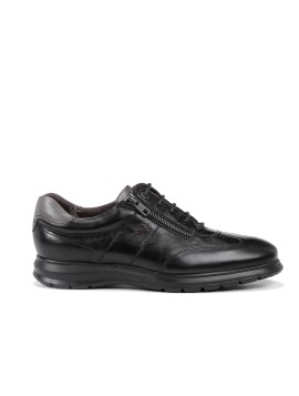 Fluchos Zeta F0606 – Baskets homme noires à zip