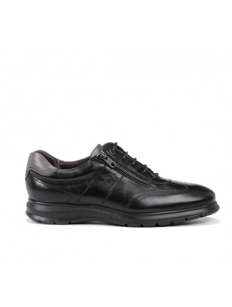 Fluchos Zeta F0606 – Baskets homme noires à zip