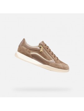 Geox Maryemy – Baskets femme taupe à zip