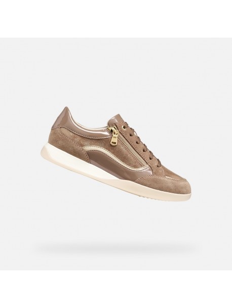 Geox Maryemy – Baskets femme taupe à zip