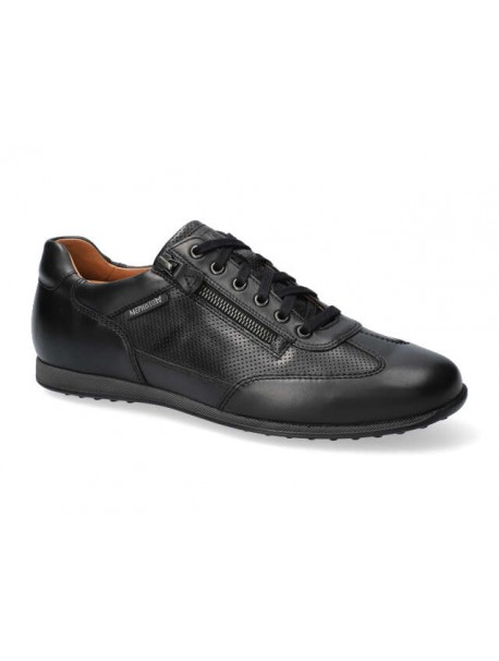 Mephisto Leon – Baskets homme noires en cuir à zip