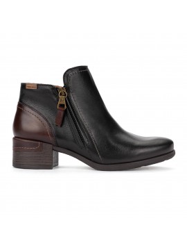 Pikolinos Malaga W6W-8648 – Bottines femme noires à talon et zip
