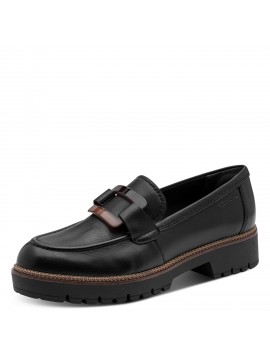 Tamaris 24722-43-003 – Mocassins femme noirs à semelle crantée