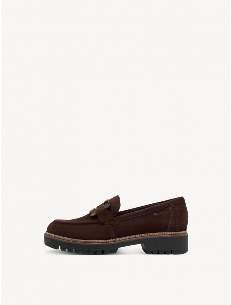 Tamaris 24722-43-304 – Mocassins femme marron en suédine