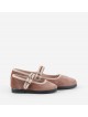 Victoria 1080123 – Babies femme en velours rose poudré