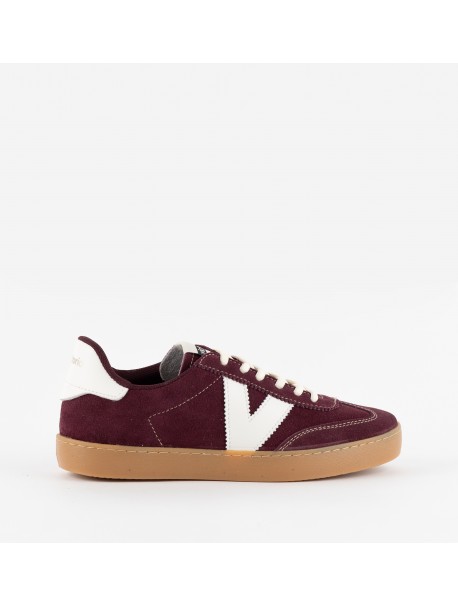 Victoria 1126218 – Baskets femme bordeaux et blanches
