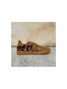 Victoria 1126241 – Baskets femme camel motif léopard