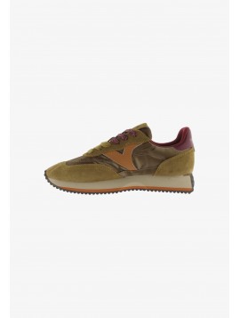 Victoria 1134119 – Baskets femme kaki et bordeaux