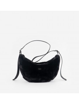 Victoria 9126002 – Sac bandoulière noir en fausse fourrure