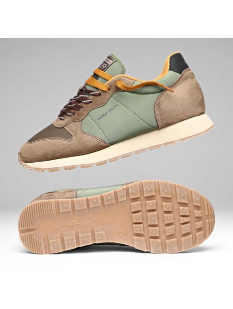Teddy Smith 121037 – Baskets homme taupe et kaki