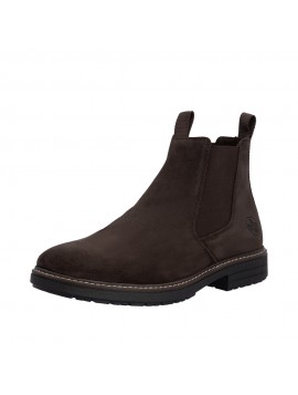 Chelsea boots homme Rieker en nubuck marron foncé