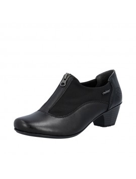 Chaussures femme Rieker à talon et zip noires