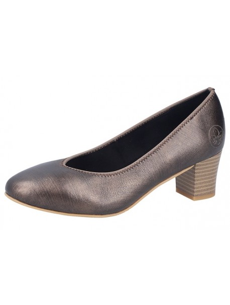 Escarpins femme Rieker métallisés bronze