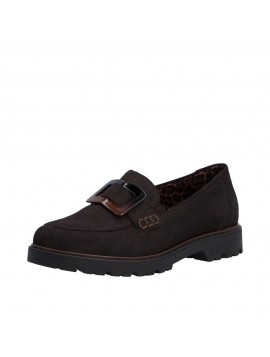 Mocassins femme Rieker marron à boucle