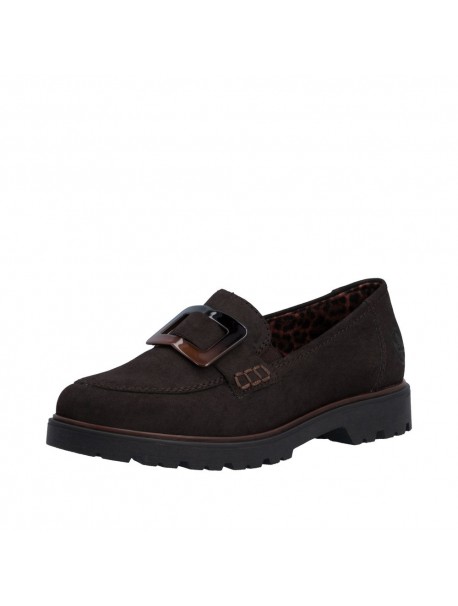 Mocassins femme Rieker marron à boucle
