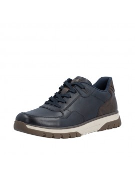 Baskets homme Rieker en cuir bleu marine