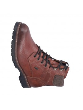 Bottines homme Rieker en cuir marron à lacets