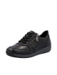 Baskets femme Rieker noires à zip