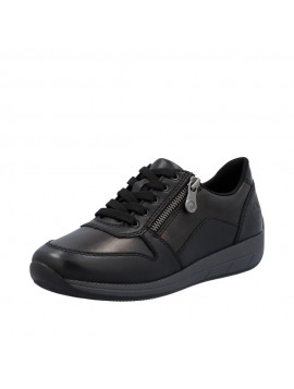 Baskets femme Rieker noires à zip