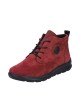 Bottines femme Rieker rouges à lacets