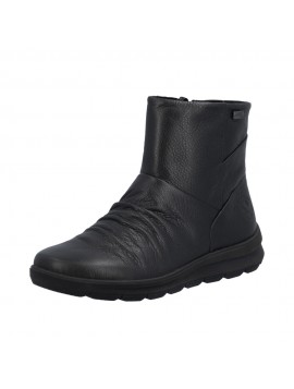 Bottes femme Rieker noires à semelle compensée