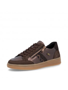 Baskets femme Remonte marron et bordeaux