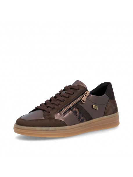 Baskets femme Remonte marron et bordeaux