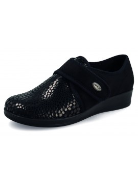 Fly Flot Falkine – Chaussons femme à scratch noirs