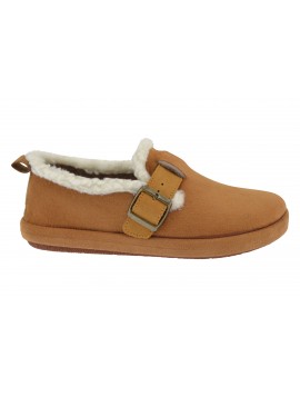 C&R Ratiche – Mules fourrées femme camel