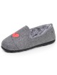 Chaussons femme Isotoner gris à cœur