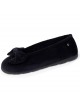 Ballerines femme Isotoner noires à nœud