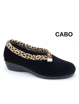 Chaussons femme La Bande à Mich' Cabo noirs léopard