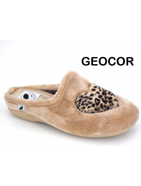 Mules femme La Bande à Mich' Geocor beiges léopard